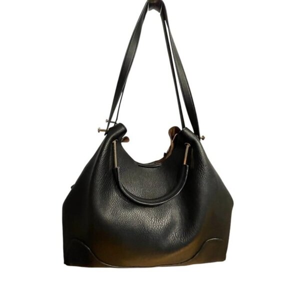 Sondra Roberts 'SQUARED' Tote in Black Vegan Leather New York - Picture 2 of 8
